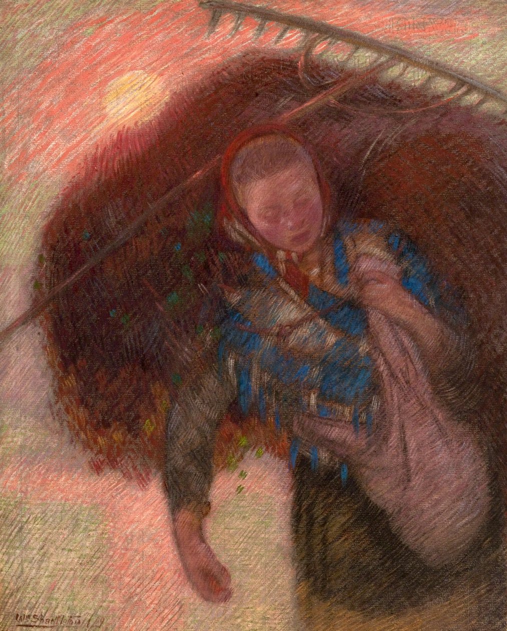 Studie pro "The Harvesters", 1910 od William Shackleton