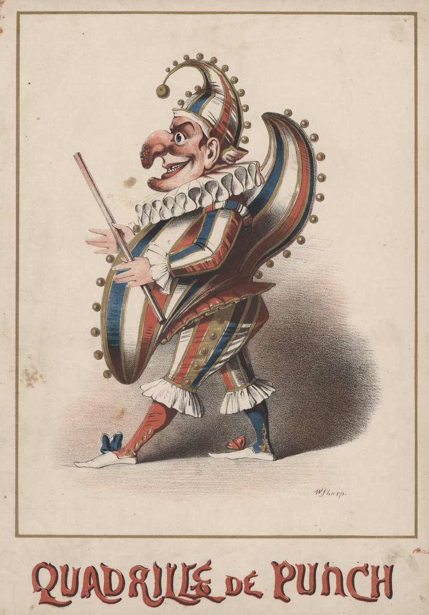 Quadrille de Punch, 1850 (chromolitho) od William Sharp