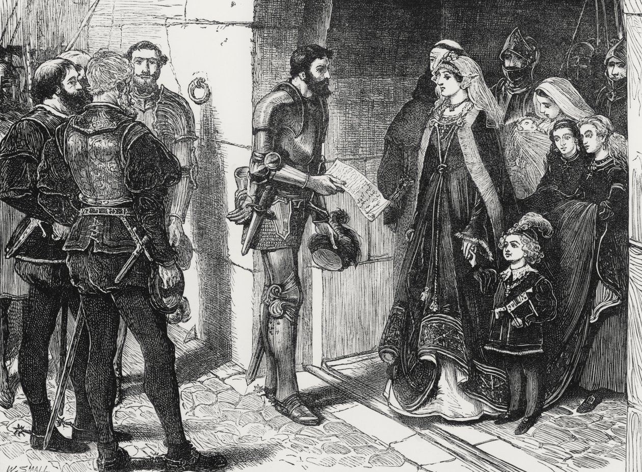 Skotští vrstevníci požadující děti královny Margaret od William Small