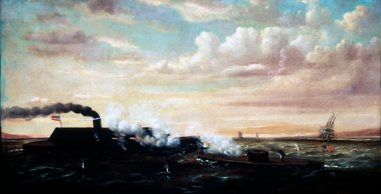 Bitva o Ironclads Monitor a Merrimac, 9. března 1862, 1877 od William Torgerson