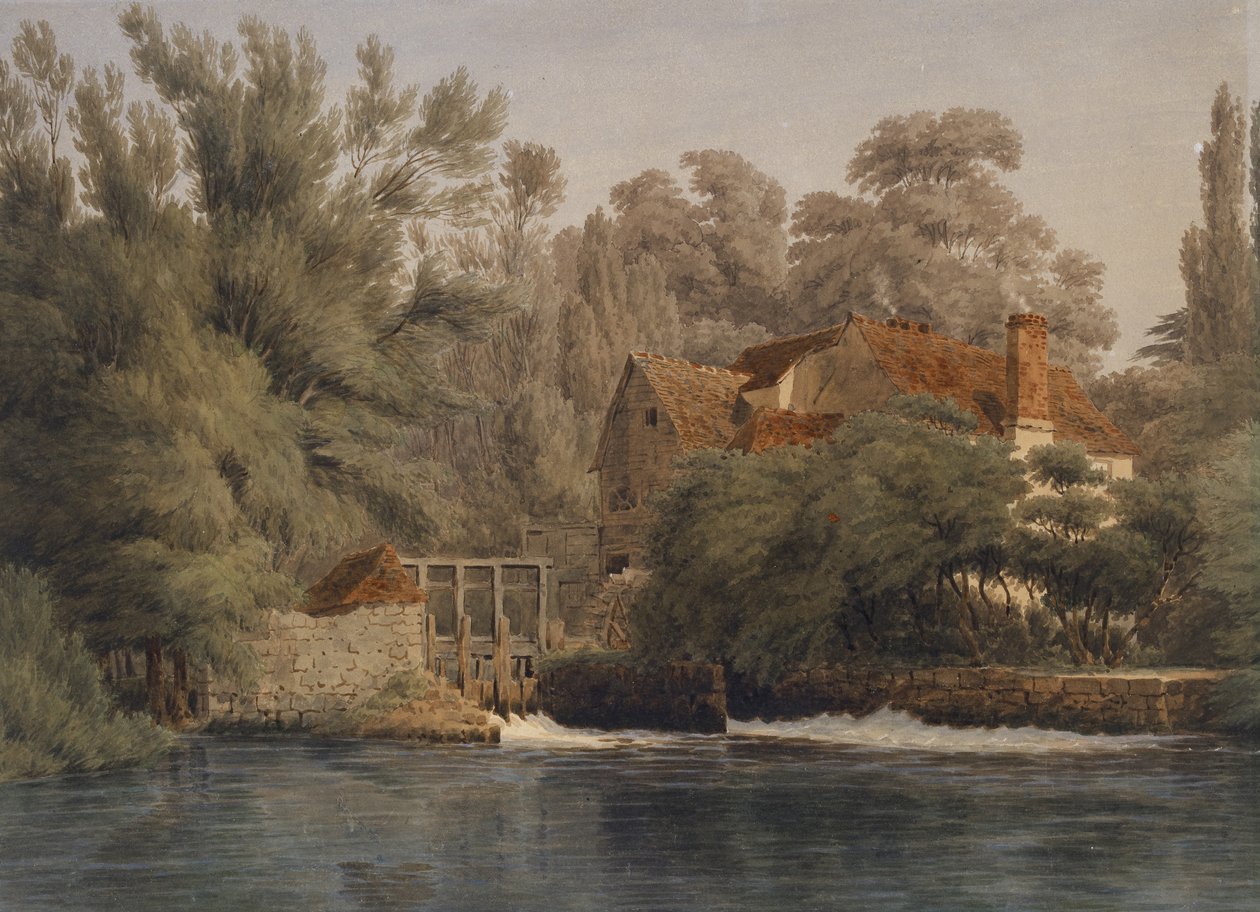 Iffley Mill (akvarel s perem a hnědým inkoustem) od Joseph Mallord William Turner