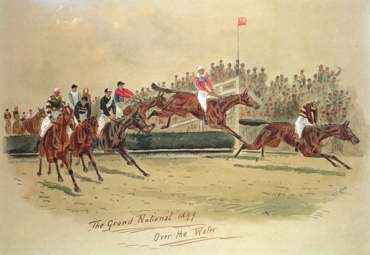 The Grand National, Over the Water, 1899 od William Verner Longe