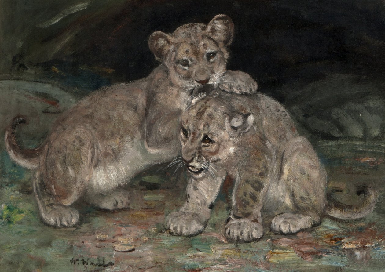Lvíčata, kolem roku 1906 od William Walls