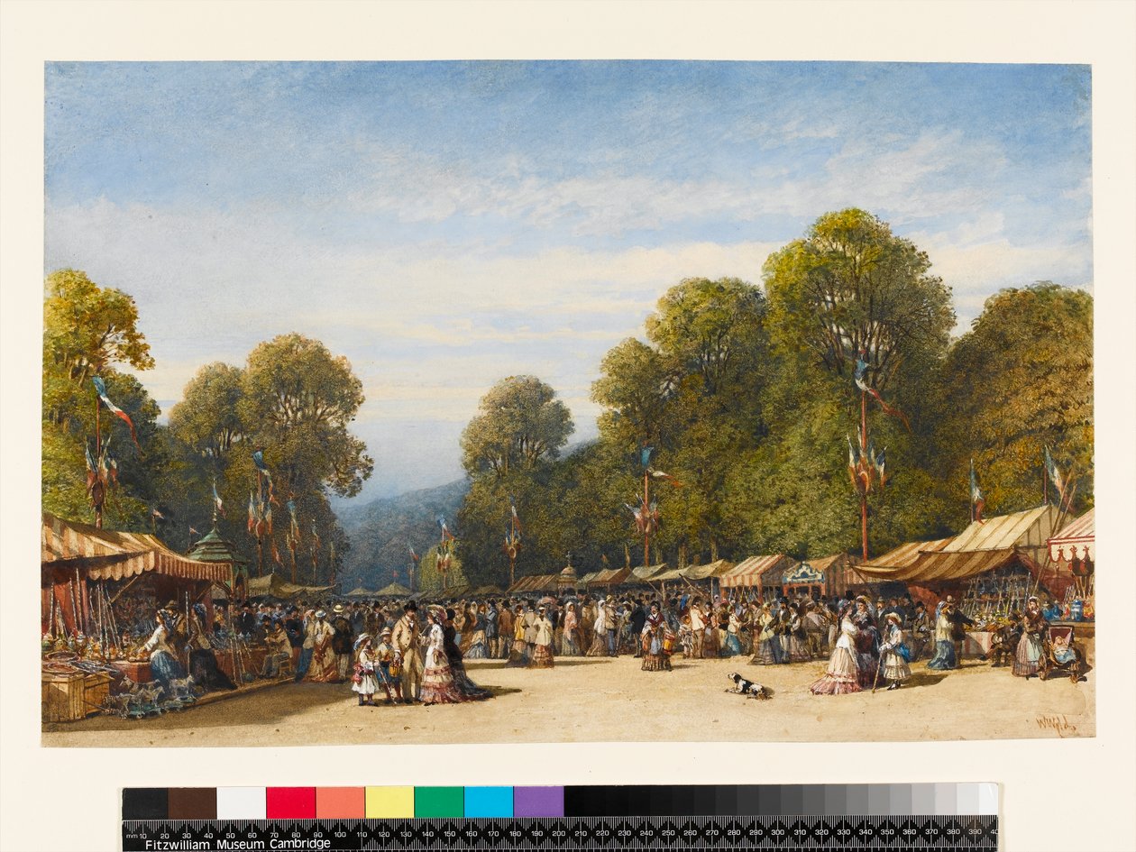 Festival at St. Cloud, cca 1860 (wc a kvaš na papíře) od William Wyld