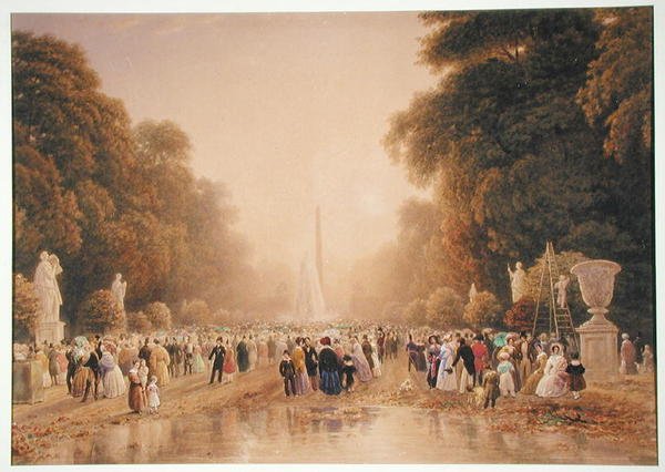 The Tuileries, cca 1840 (wc a kvaš na papíře) od William Wyld