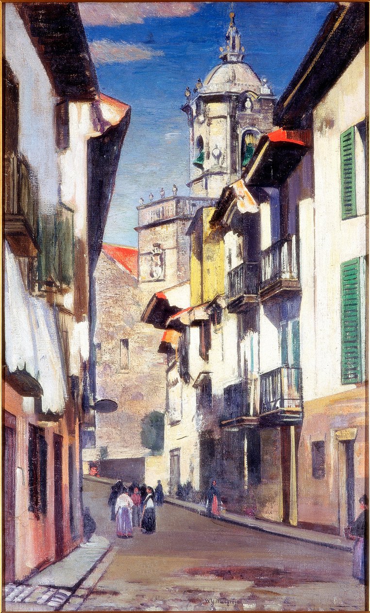 Ulice ve Fuenterrabii, kolem roku 1908 od William York MacGregor