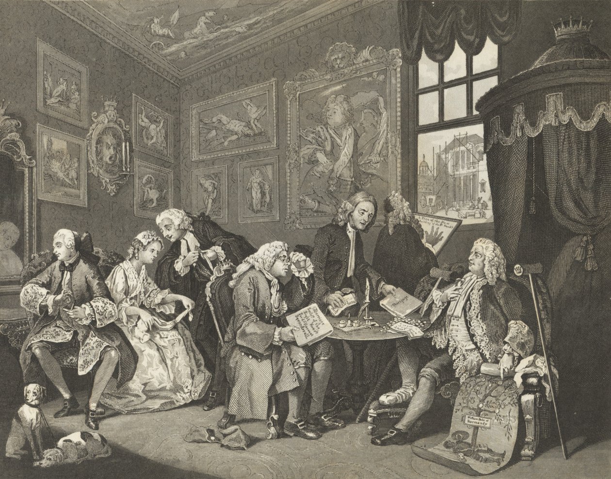 Manželství a la Mode od William (after) Hogarth