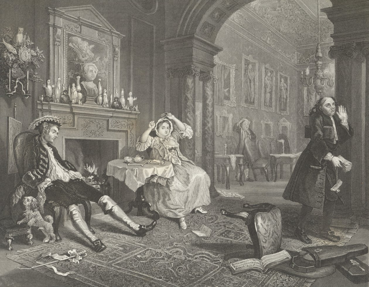 Manželství a la Mode od William (after) Hogarth