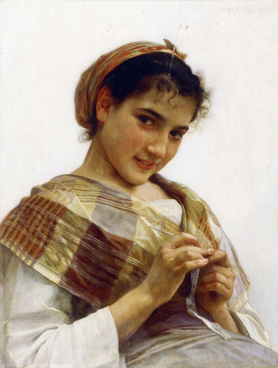 Bretonská dívka, 1889 od William Adolphe Bouguereau