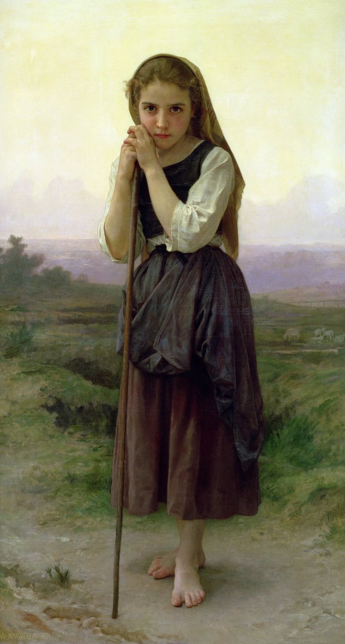 Malá pastýřka, 1891 od William Adolphe Bouguereau