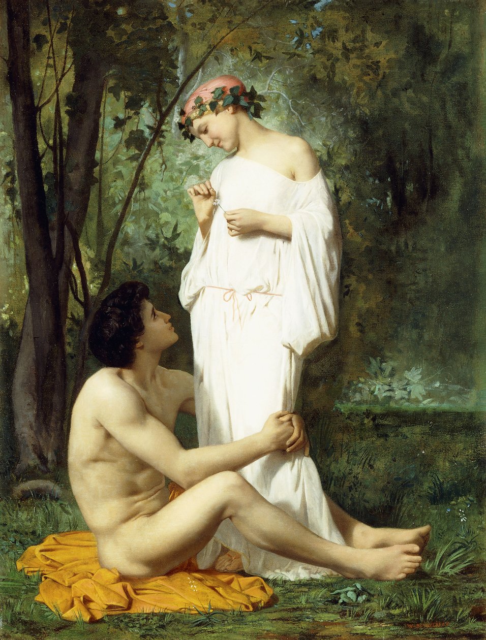 Idyla, 1851-52 od William Adolphe Bouguereau