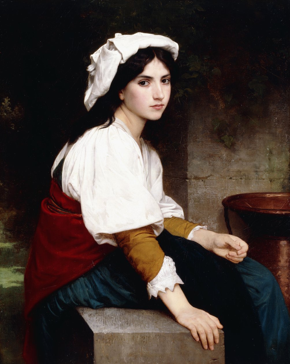 Italská dívka u fontány, 1870 od William Adolphe Bouguereau