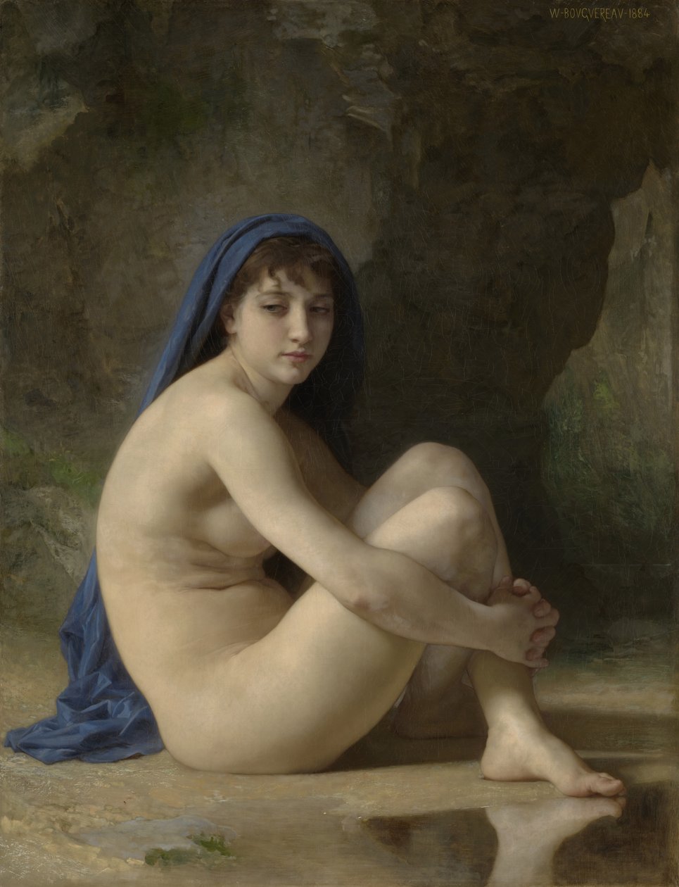 Sedící akt, 1884 od William Adolphe Bouguereau