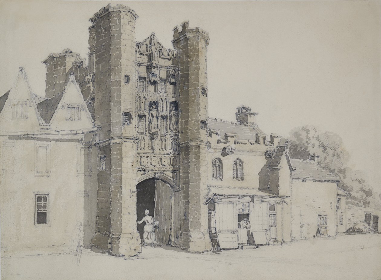 Biskupský palác, katedrála Wells od William Alexander