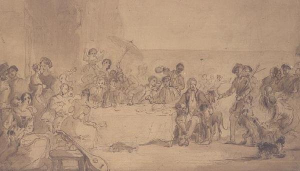 Slavnostní den v Abbotsfordu od William Allan