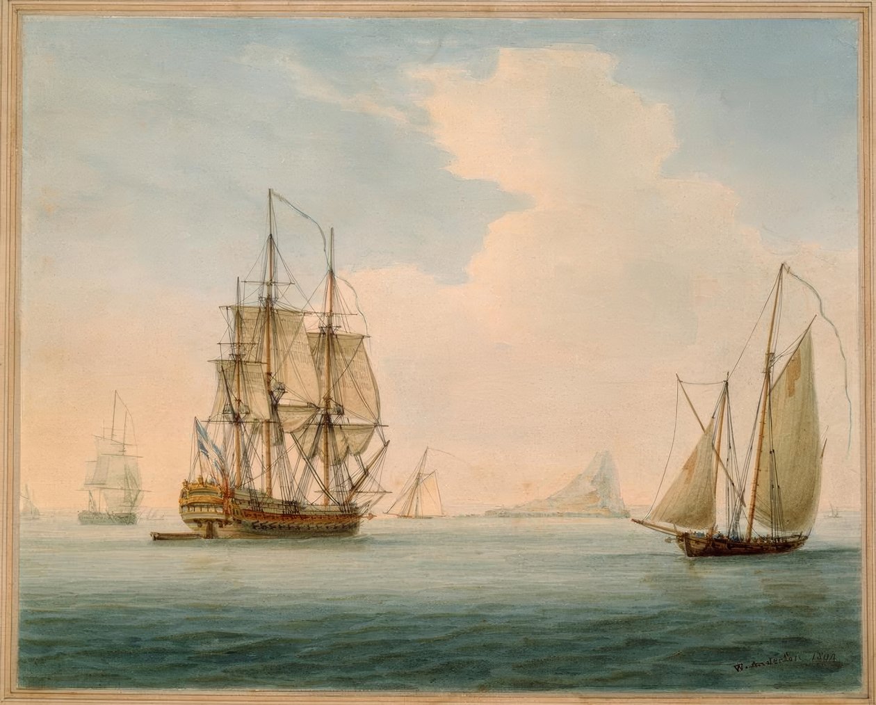 Britský válečný muž / akvarel od W. Andersona, 1804 od William Anderson