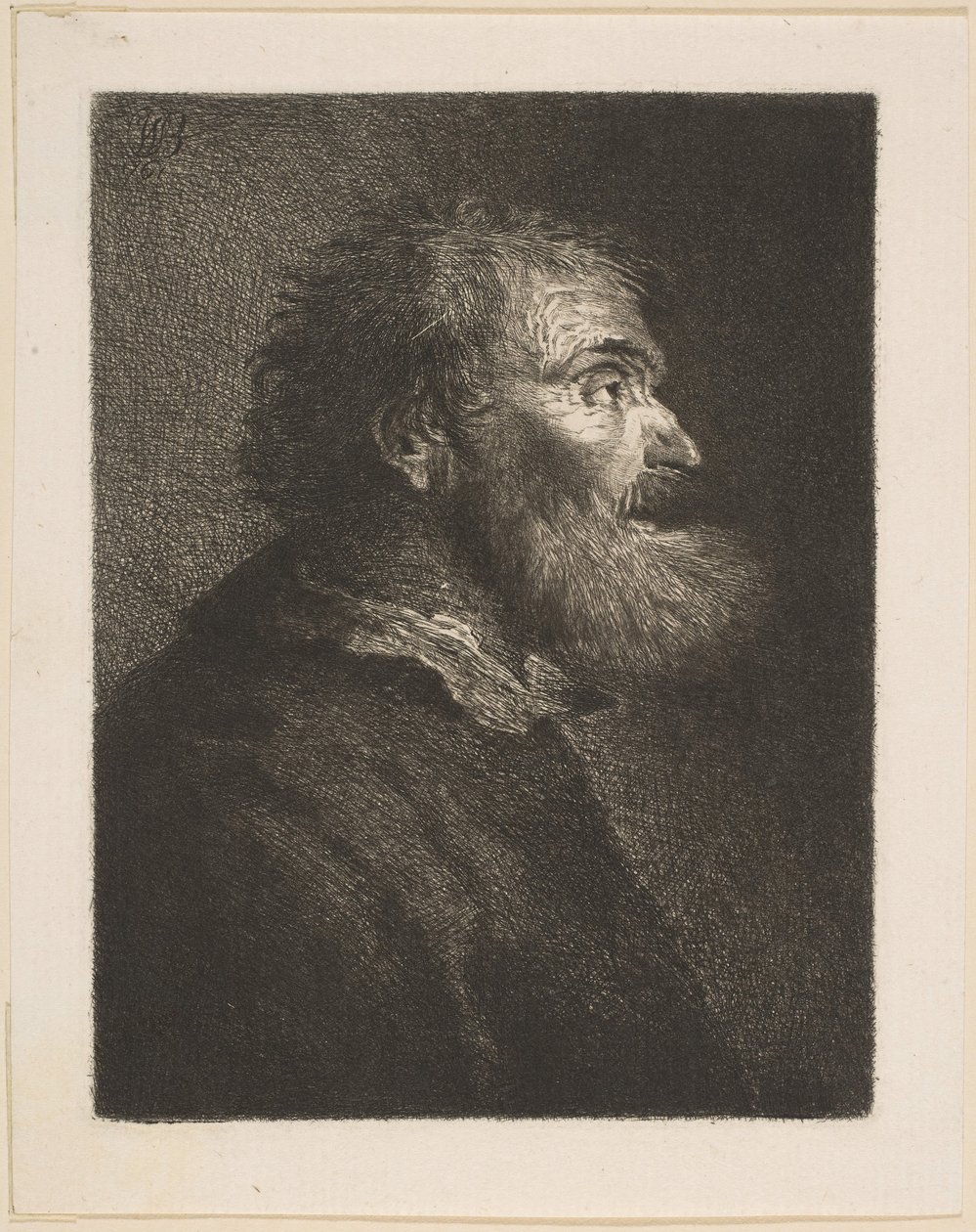 Starý muž z profilu, 1761. od William Baillie