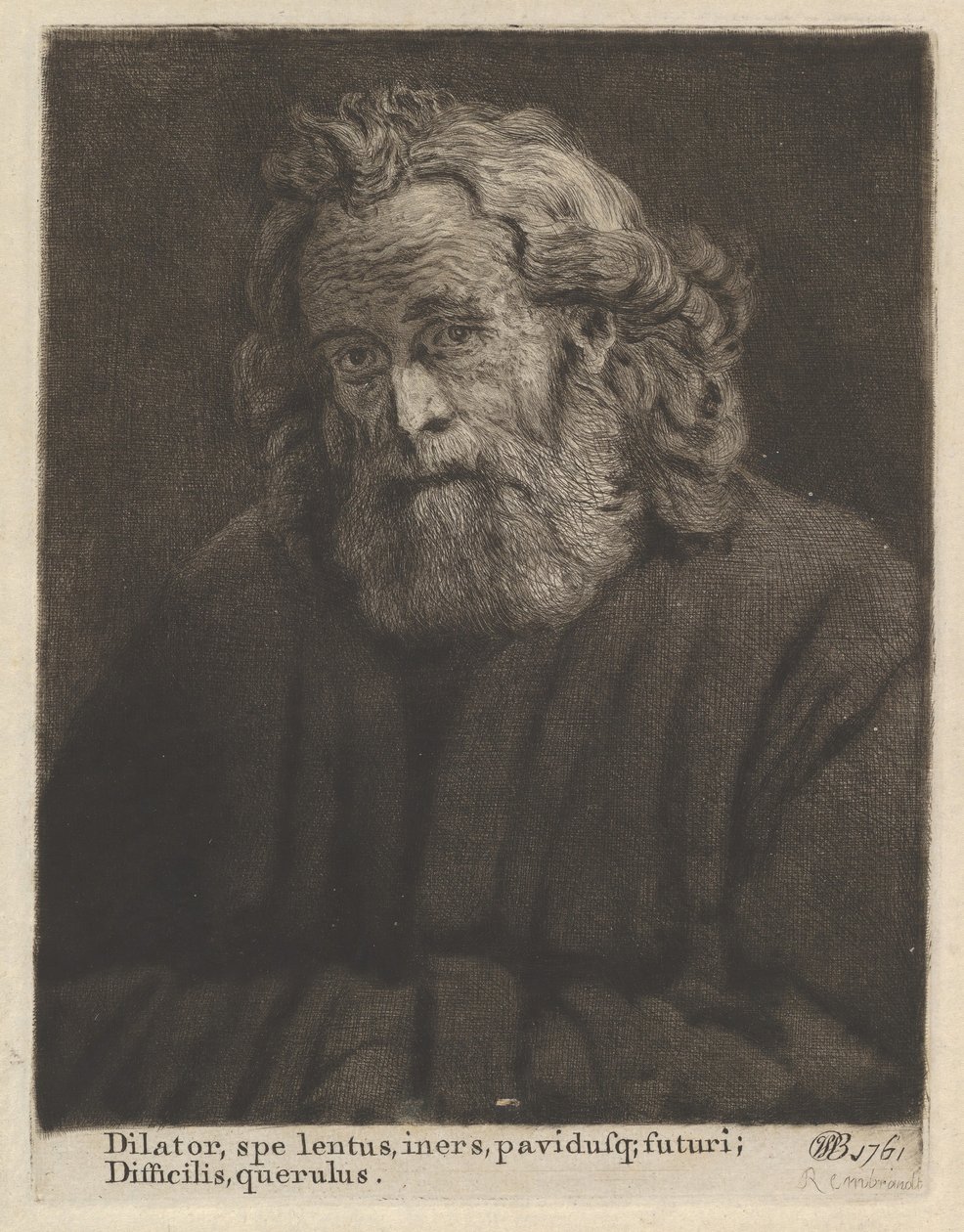 Starý muž s dlouhým plnovousem, 1761. od William Baillie