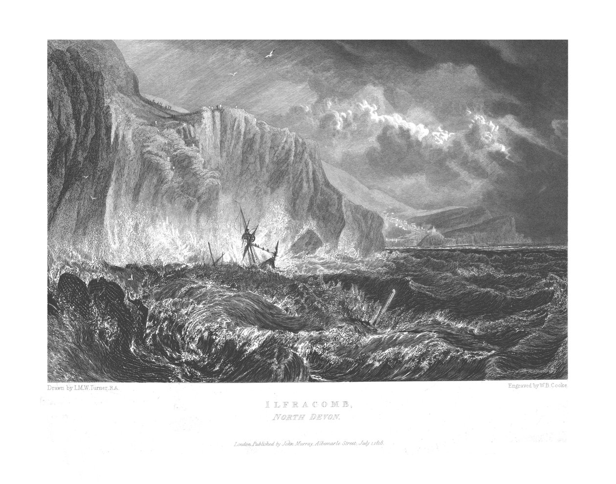 Ilfracombe, Severní Devon, c1818. od William Bernard Cooke