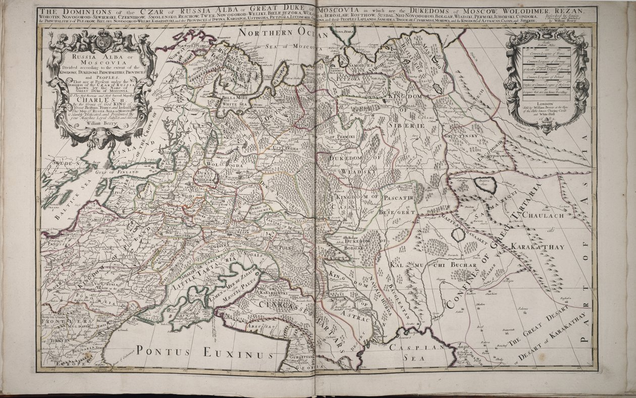 Rusko Alba, nebo Moscovia, 1682 od William Berry