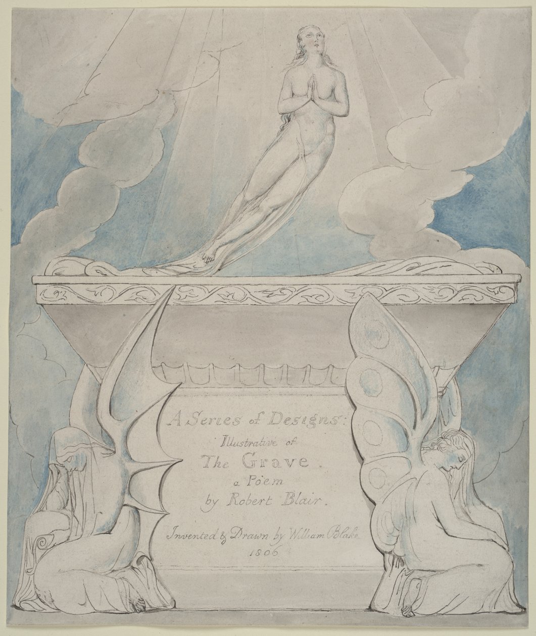 Titulní stránka pro "The Grave" od William Blake