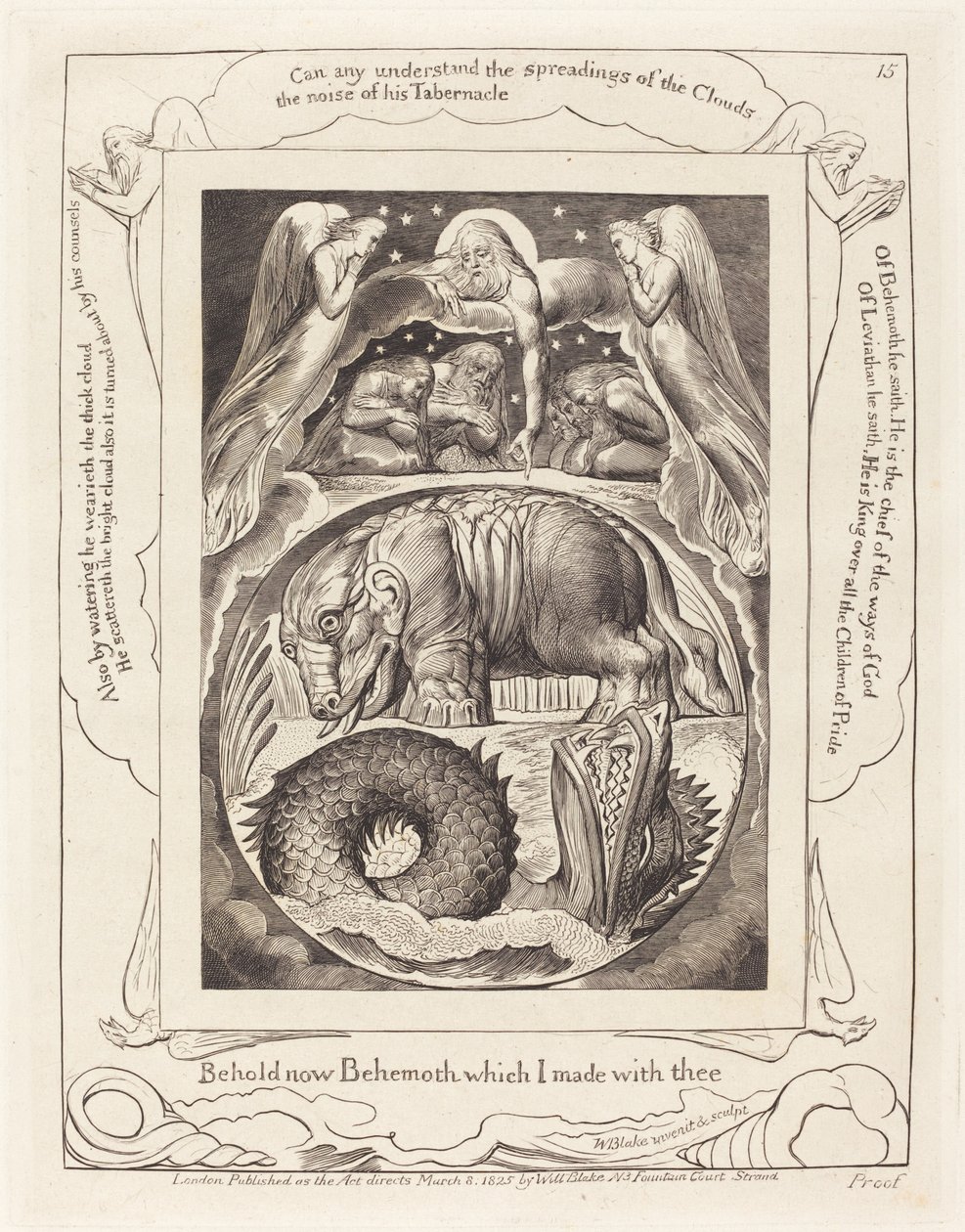 Behemoth a Leviathan, 1825. od William Blake