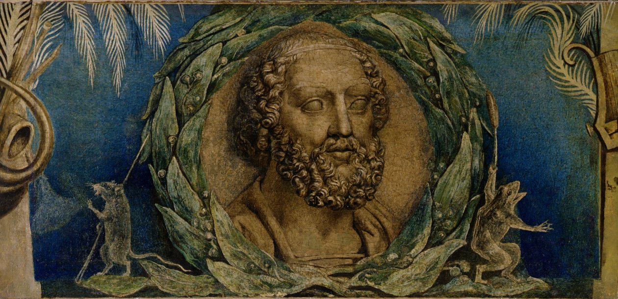 Homer, kolem 1800-03 (tempera na plátně) od William Blake