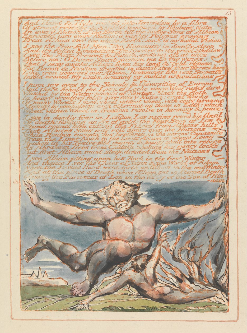 Jeruzalém, talíř 15 a Hand & Hyle .... od William Blake