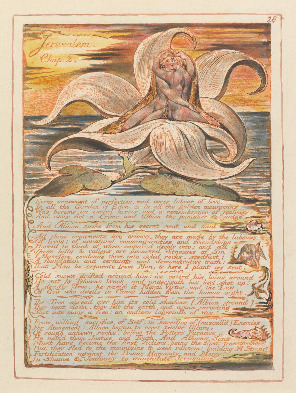 Jeruzalém, talíř 28, Jeruzalém, kapitola. 2 .... od William Blake
