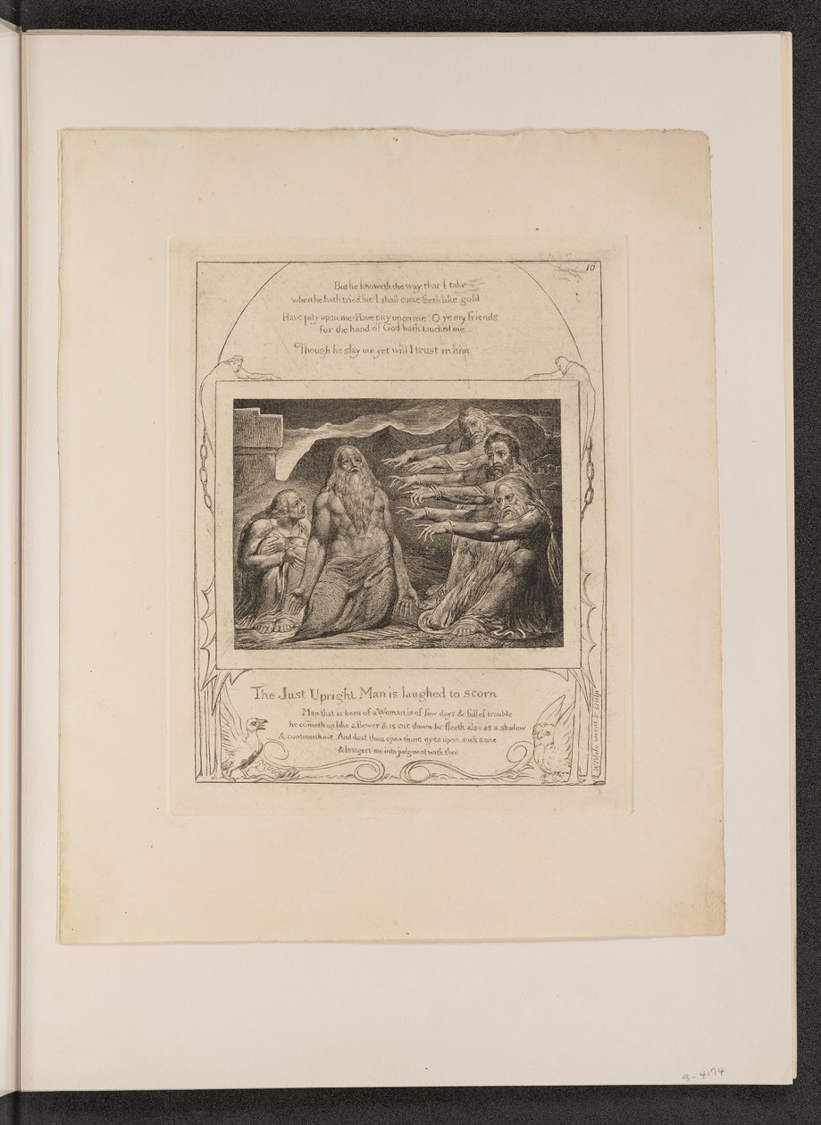 Job pokárán svými přáteli od William Blake