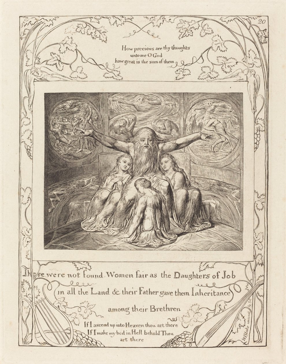 Job a jeho dcery od William Blake