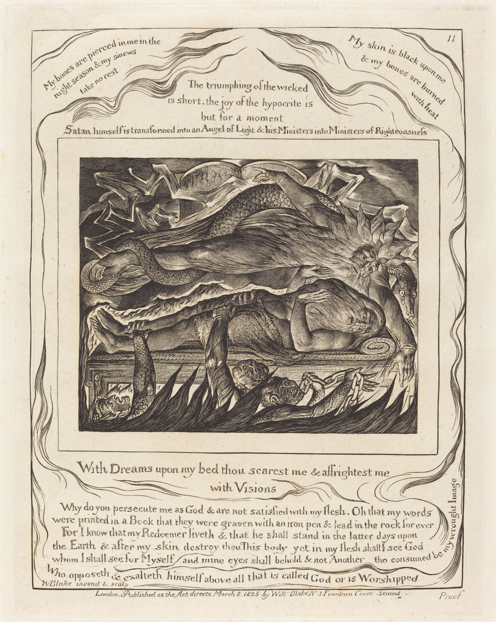 Jobovy zlé sny, 1825. od William Blake