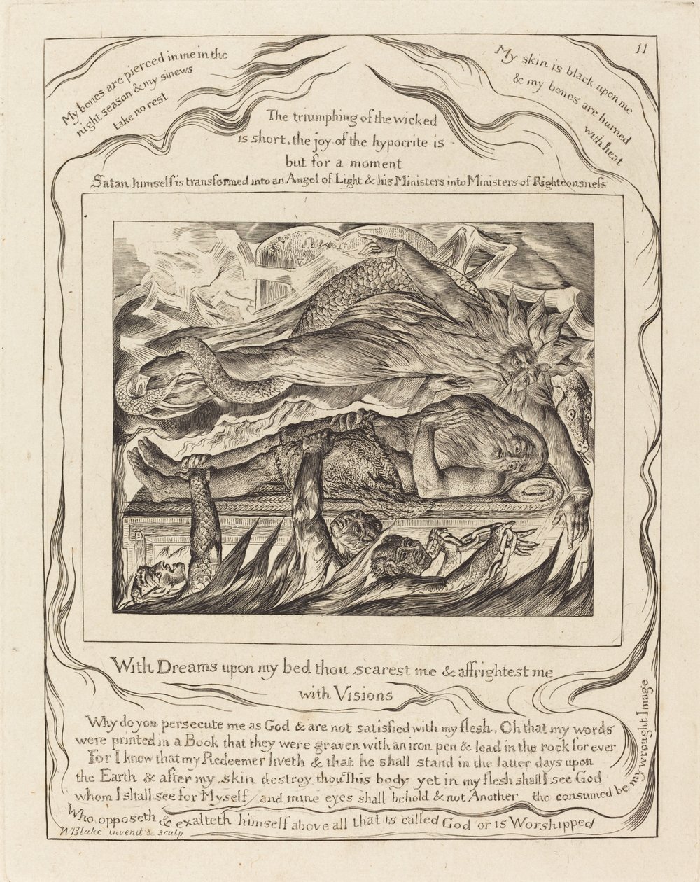 Jobovy zlé sny, 1825. od William Blake