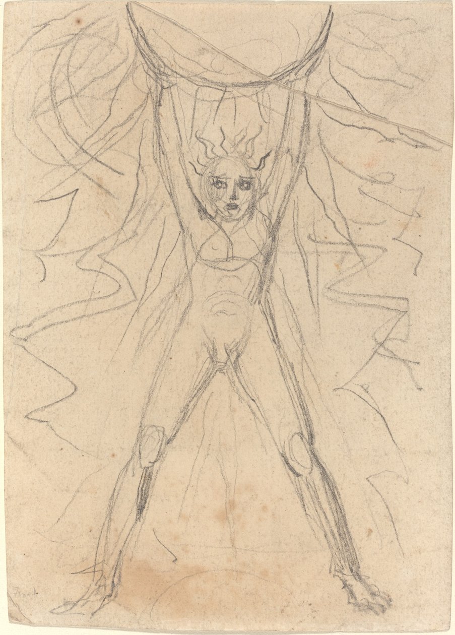 Los Supporting the Sun [recto] od William Blake