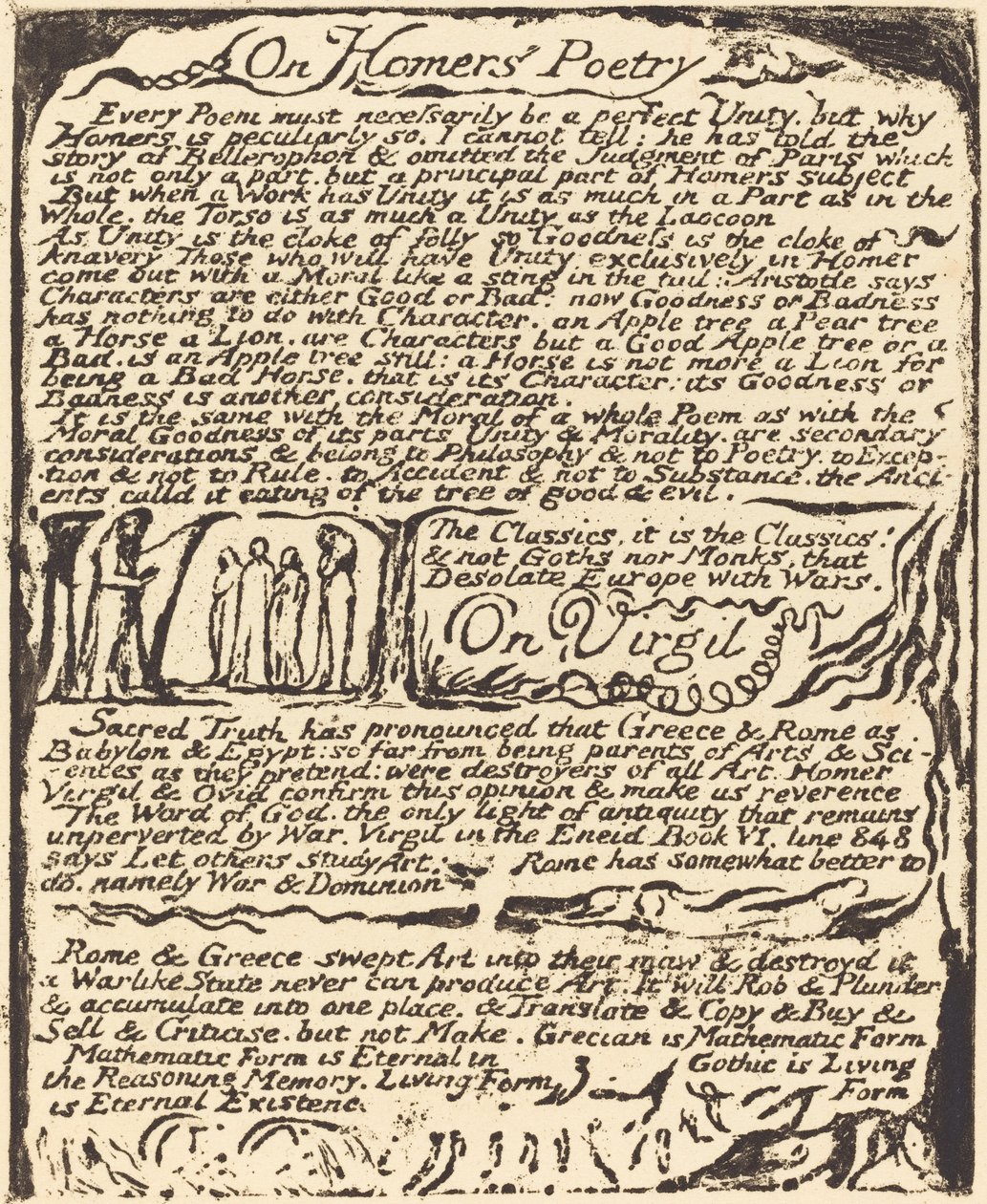 O Homérově poezii (a) O Vergiliovi od William Blake