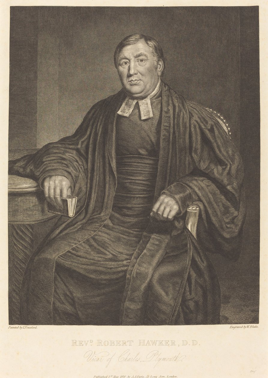 Reverend Robert Hawker, D.D., 1820. od William Blake
