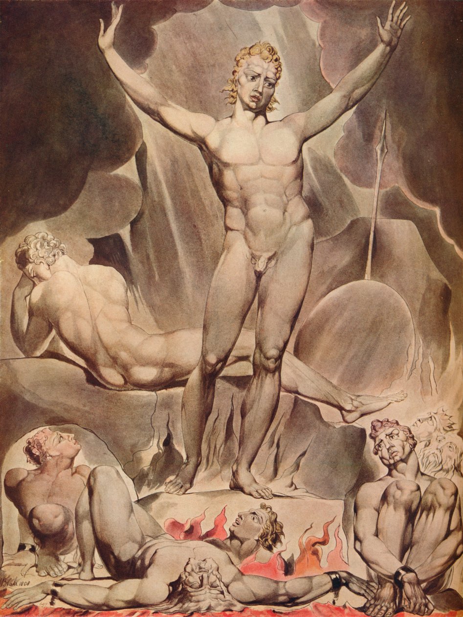 Satan Arousing the Rebel Angels, 1808 od William Blake