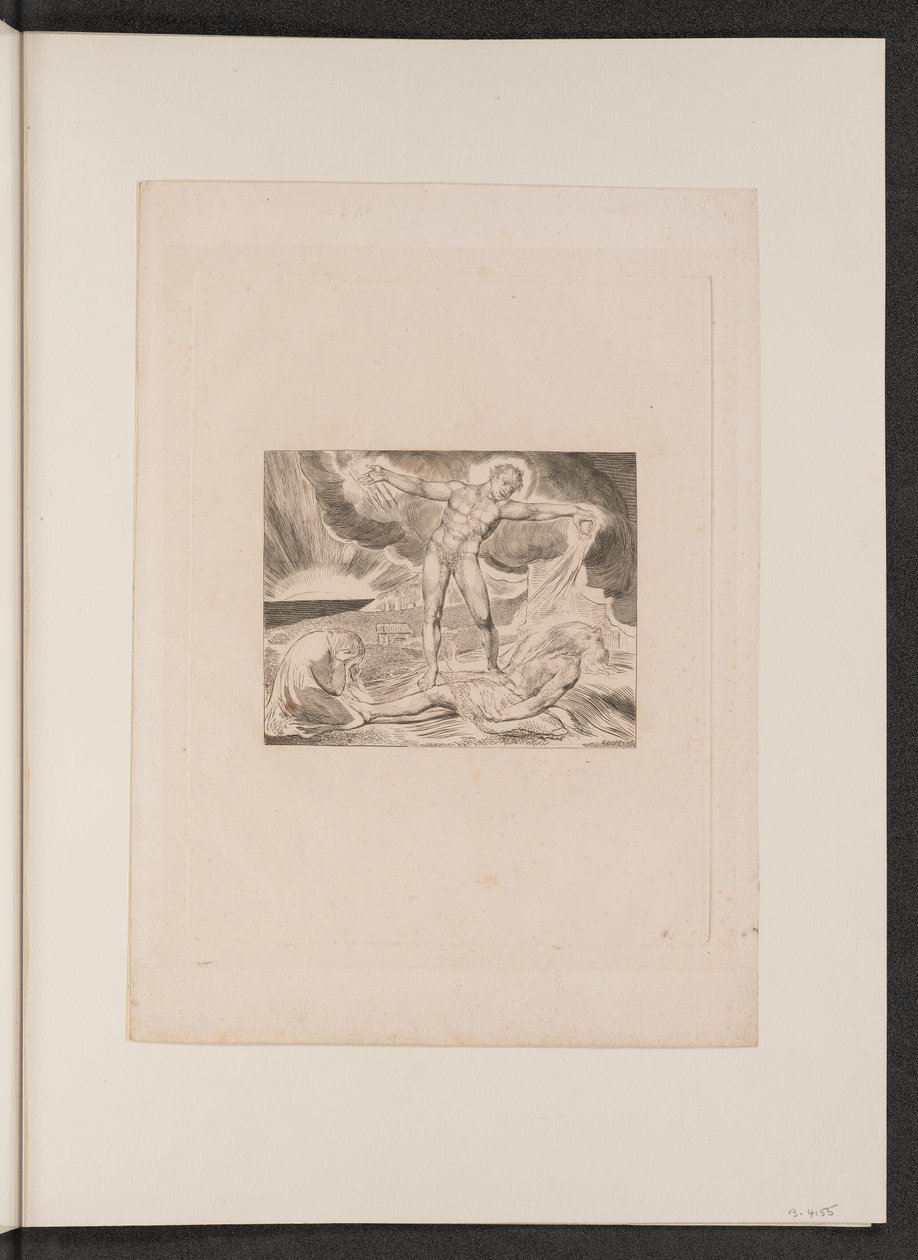 Satan Smiting Job s vaří od William Blake