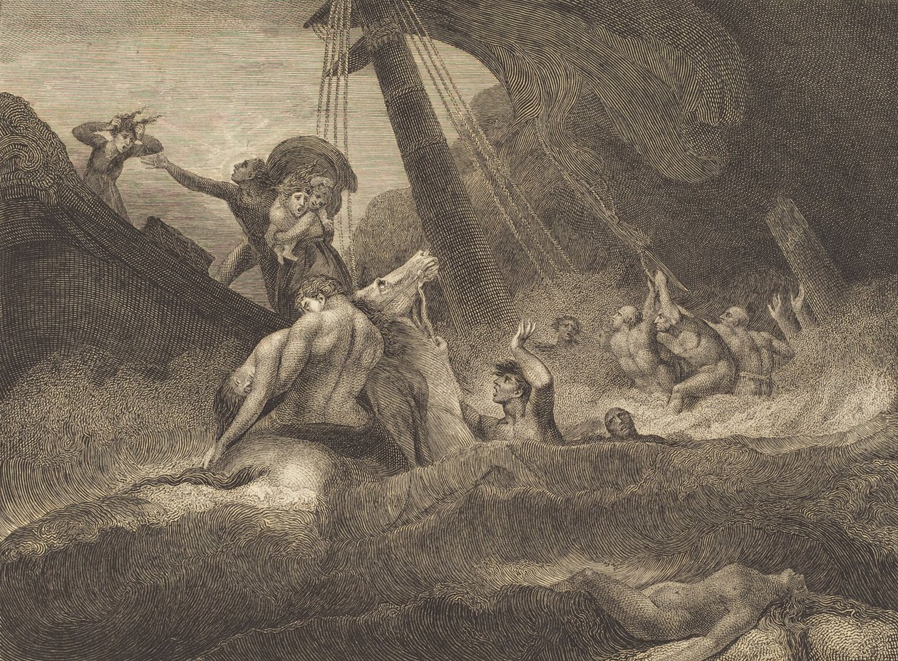 Skica ztroskotání, 1809. od William Blake