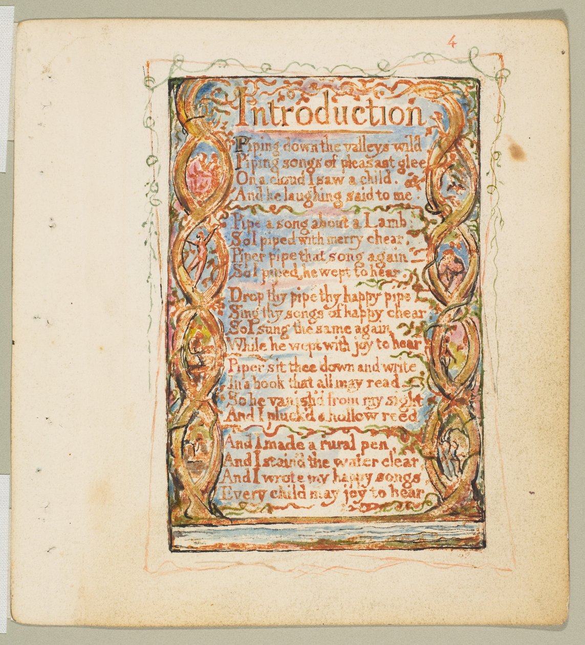 Songs of Innocence: Introduction, ca. 1825. od William Blake