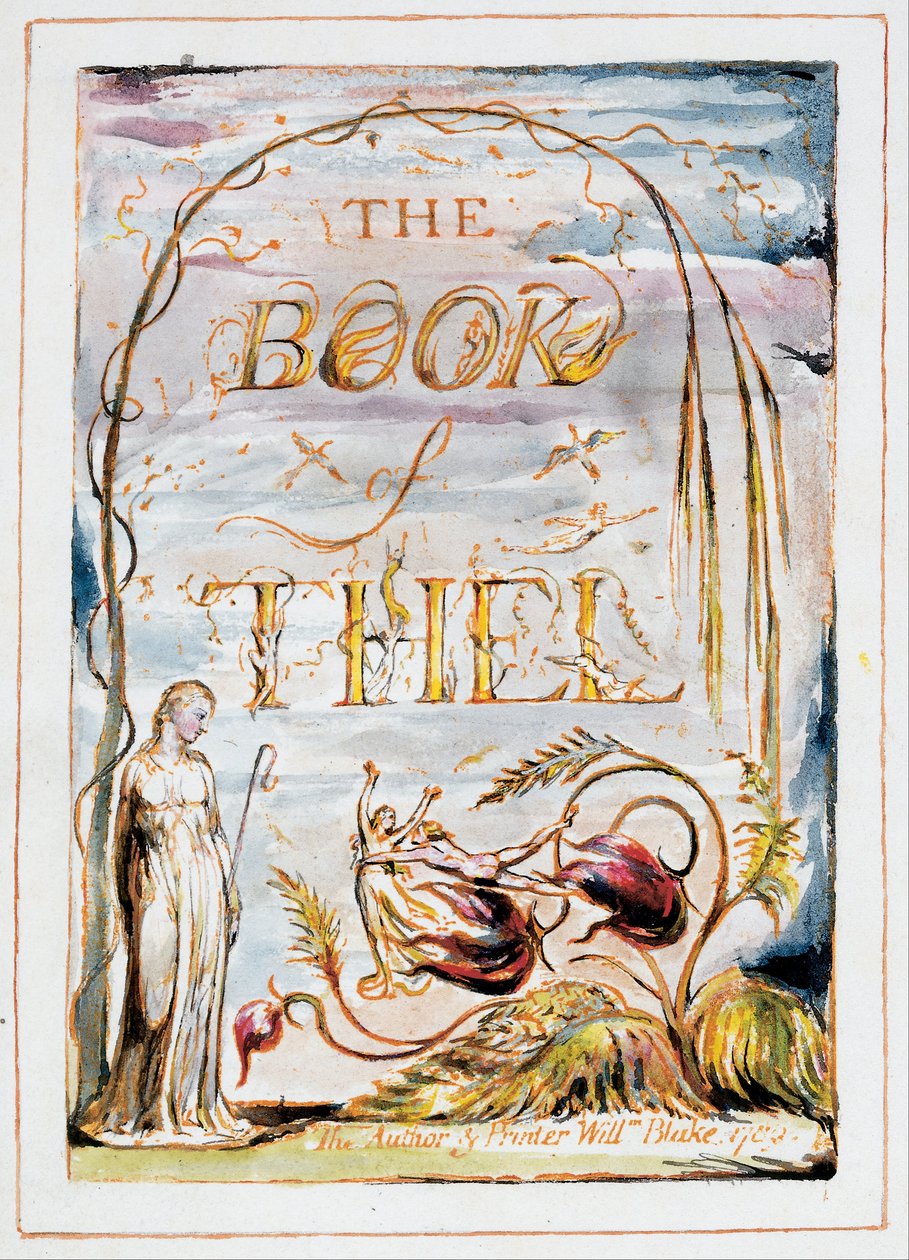 Kniha Thel (frontispis) od William Blake