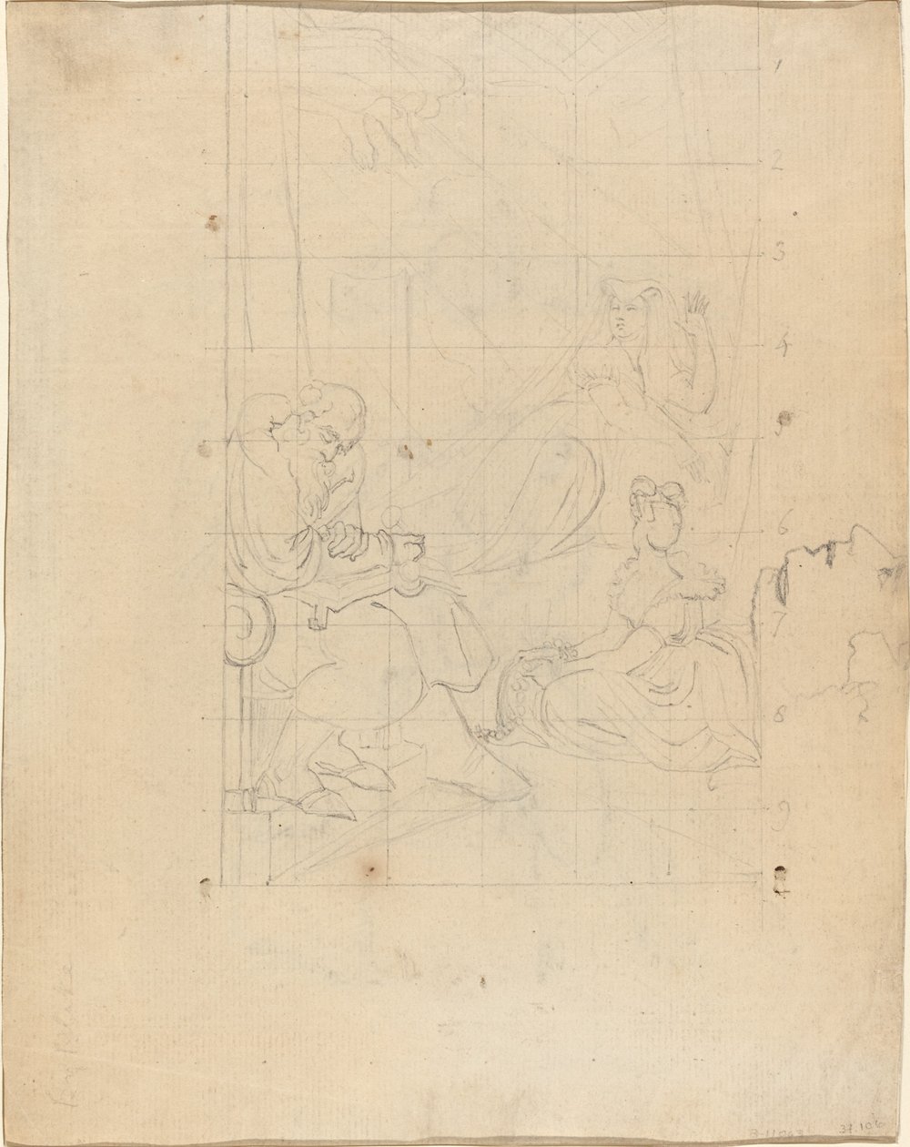 Sen královny Katherine [recto] od William Blake after Henry Fuseli