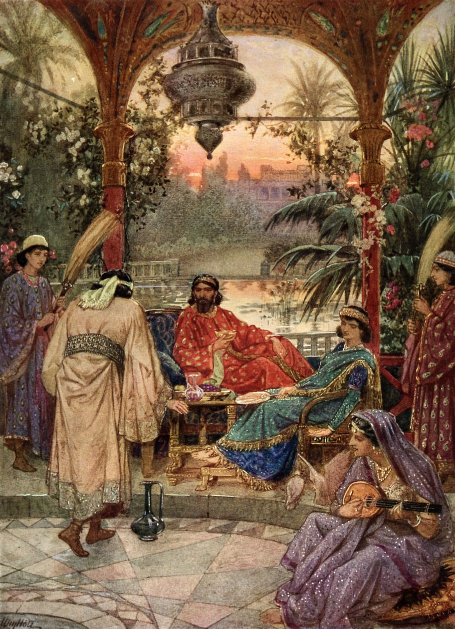 Nehemiáš žádá Artaxerxe - Bible od William Brassey Hole