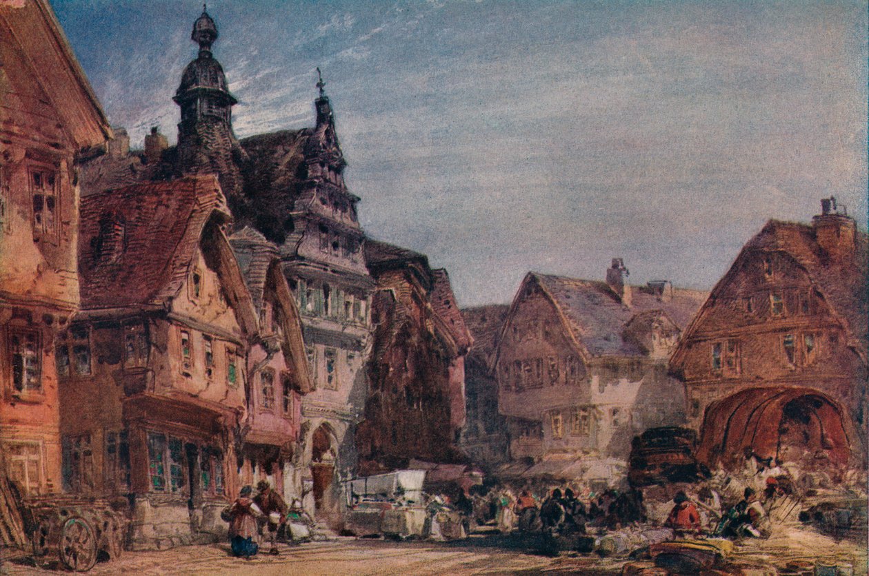 Giessen on the Lahn, c1874 od William Callow