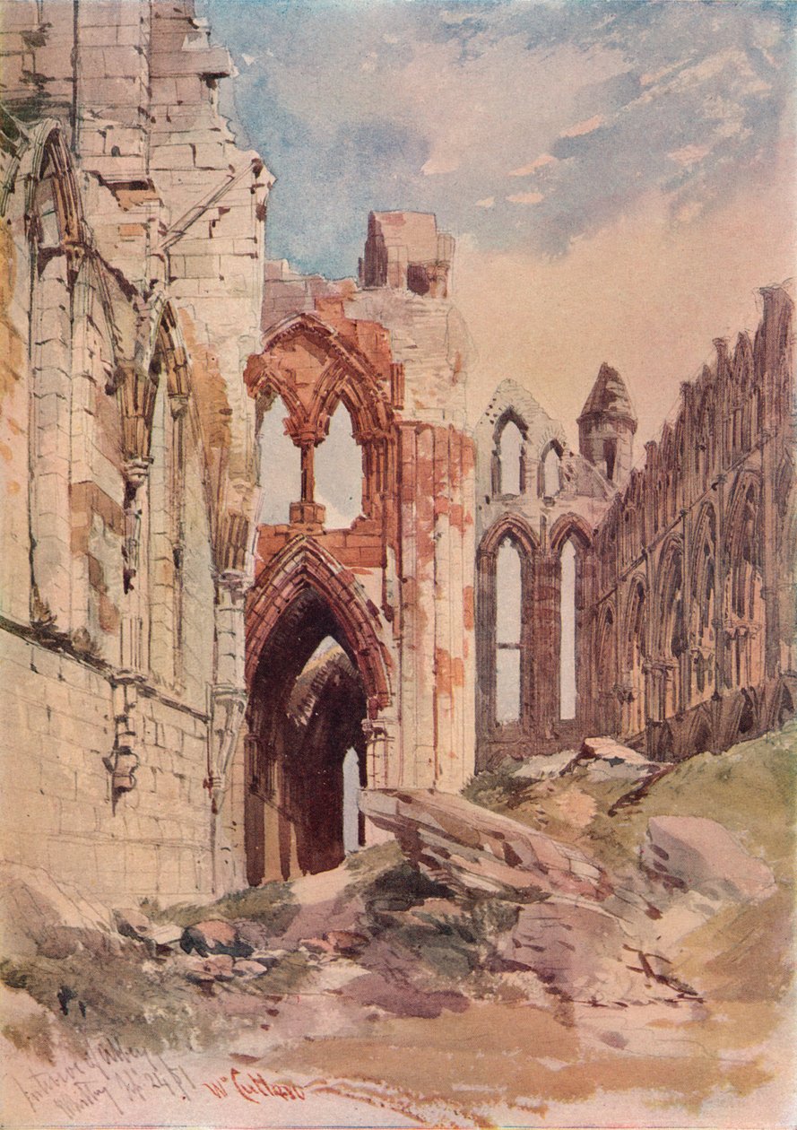 Interiér Whitby Abbey, c1915 od William Callow