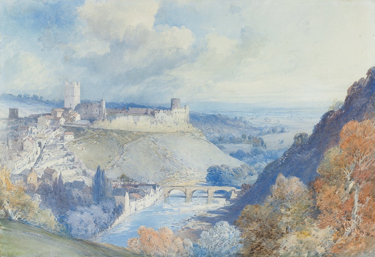 Hrad a město Richmond, Yorkshire od William Callow