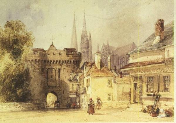 Brána Guillaume, Chartres od William Callow