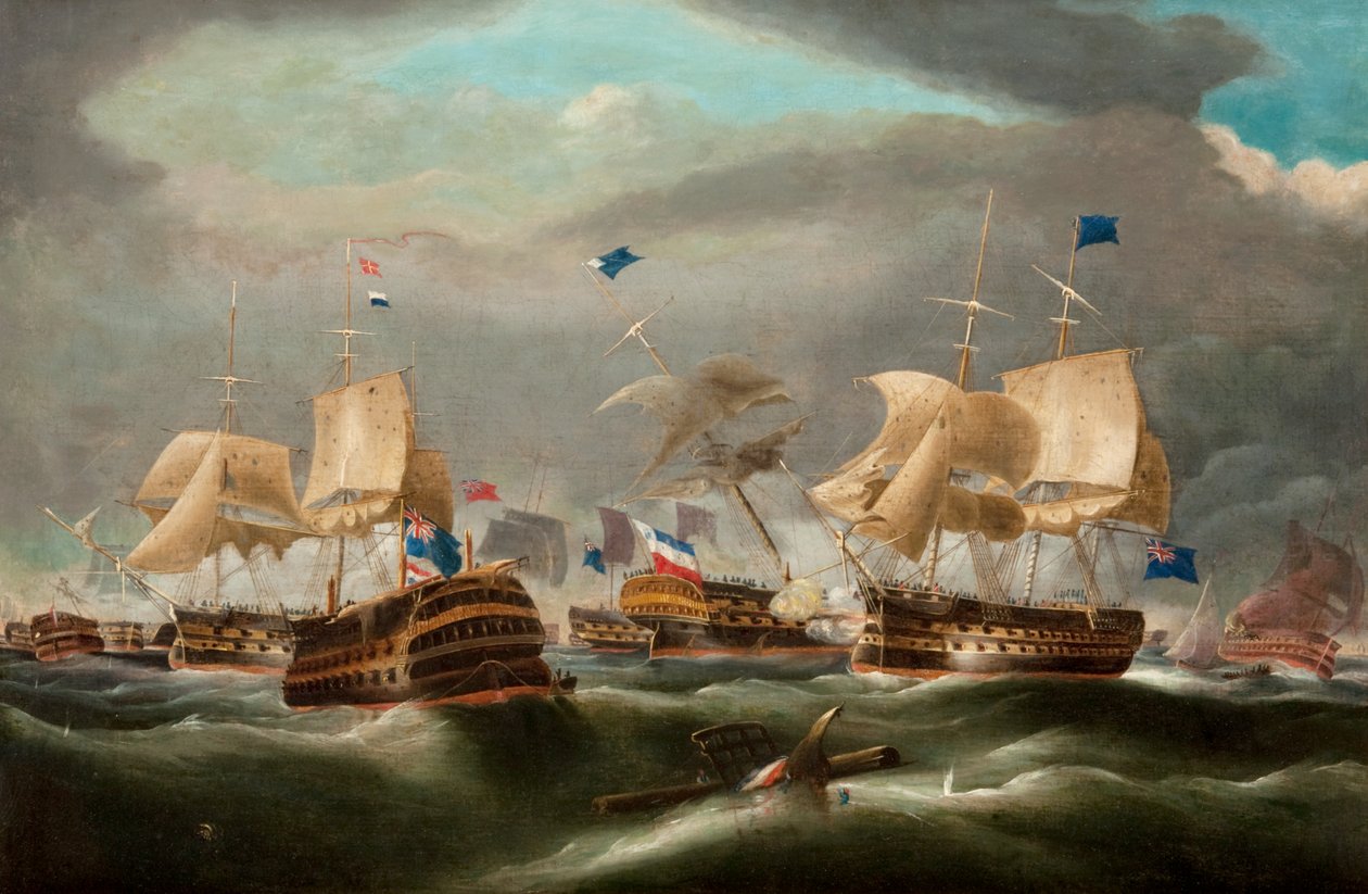 Bitva o Camperdown od William Clarkson (manner of) Stanfield