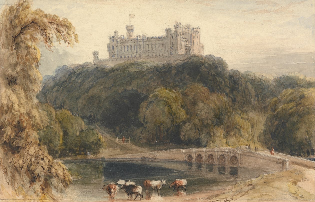 Hrad Belvoir, Rutland od William Daniell