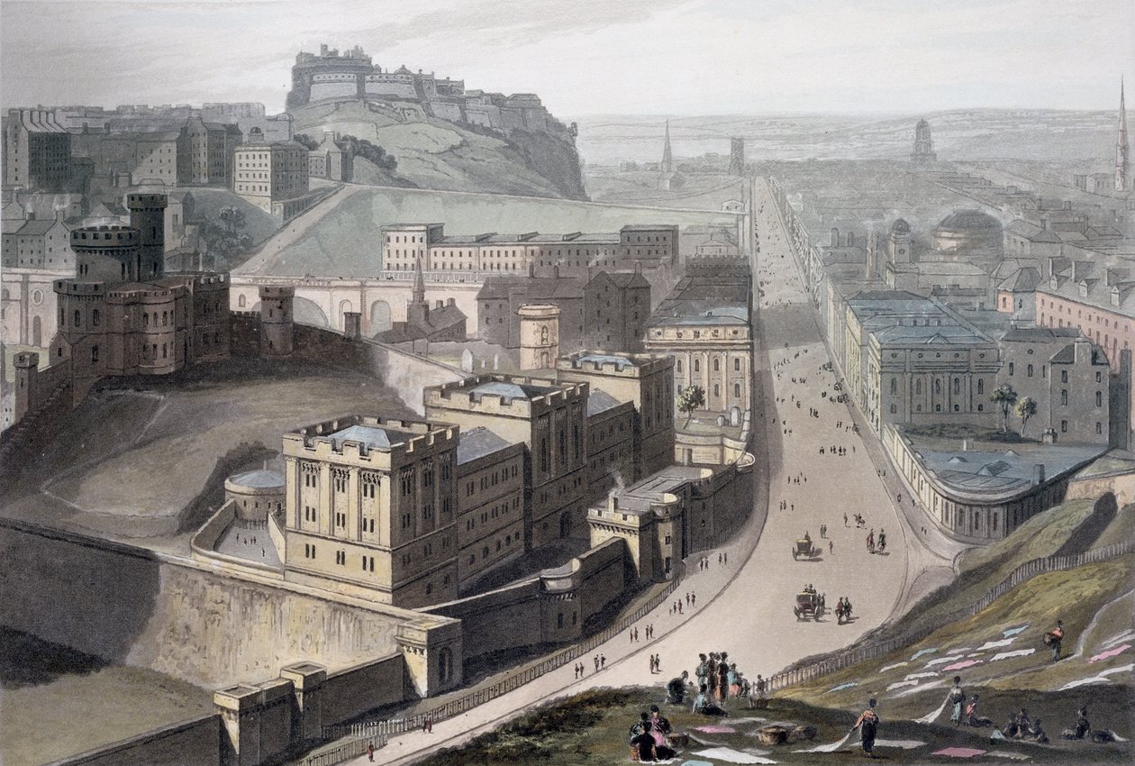 Edinburgh, z Calton Hill, 1829 od William Daniell